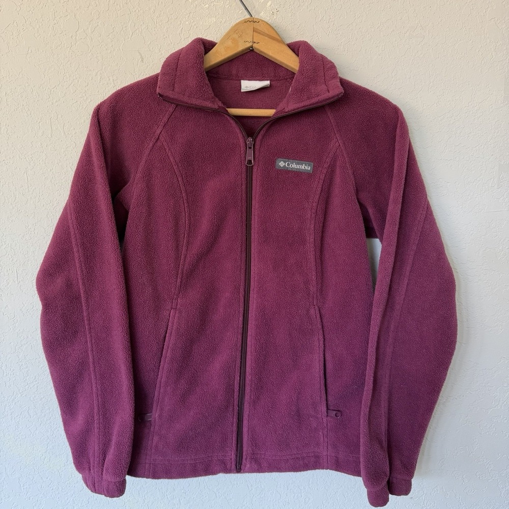 Columbia Benton Springs Deep Purple Full Zip Fleece Jacket Magenta Women's XS